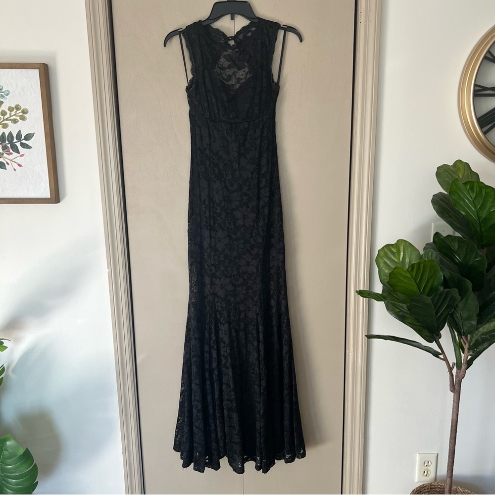 Elegant Black Lace, High Neck, Evening Dress, Formal Dress, Prom Dress